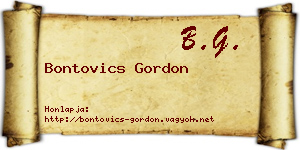 Bontovics Gordon névjegykártya
